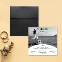 Gelin Damat Resimli Nikah Davetiyesi